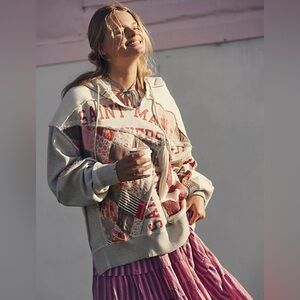 Free People sweatshirt/hoodie/size medium/ quilted/great condition